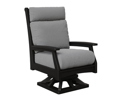 Berlin Gardens Classic Terrace High Back Swivel Rocker in Black