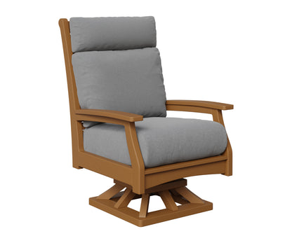 Berlin Gardens Classic Terrace High Back Swivel Rocker in Cedar