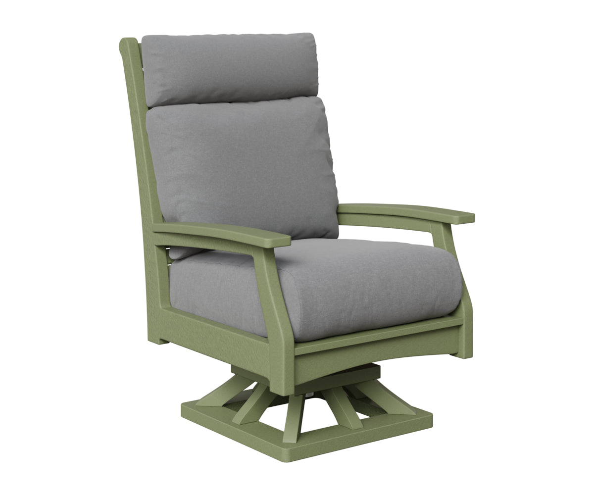 Berlin Gardens Classic Terrace High Back Swivel Rocker in Sage