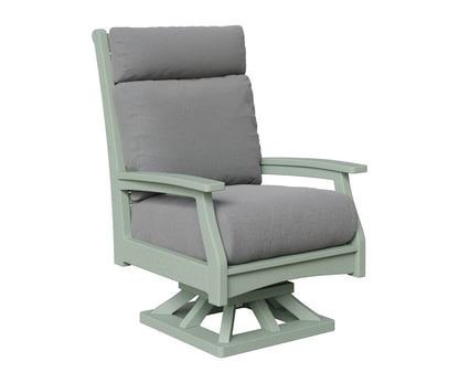 Berlin Gardens Classic Terrace High Back Swivel Rocker in Sea Foam