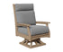 Berlin Gardens Classic Terrace High Back Swivel Rocker in Weatherwood