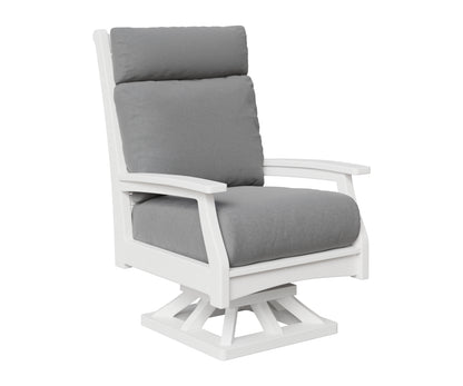 Berlin Gardens Classic Terrace High Back Swivel Rocker in White