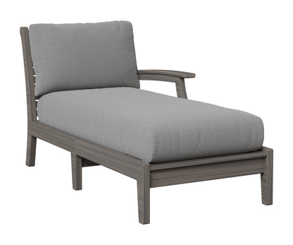 Berlin Gardens Classic Terrace Left Arm Chaise Lounge in Coastal Gray