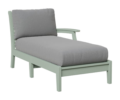 Berlin Gardens Classic Terrace Left Arm Chaise Lounge in Sea Foam