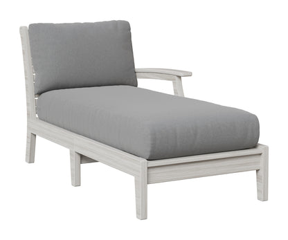 Berlin Gardens Classic Terrace Left Arm Chaise Lounge in Seashell