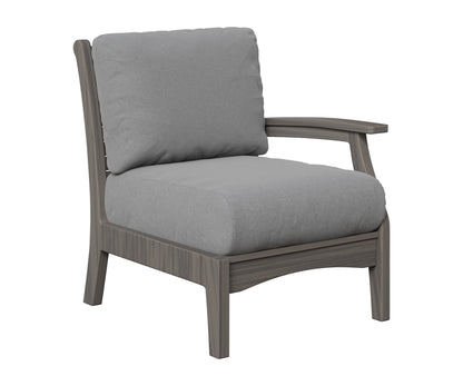 Berlin Gardens Classic Terrace Left Arm Club Chair in Coastal Gray