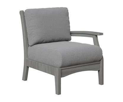 Berlin Gardens Classic Terrace Left Arm Club Chair in Driftwood Gray