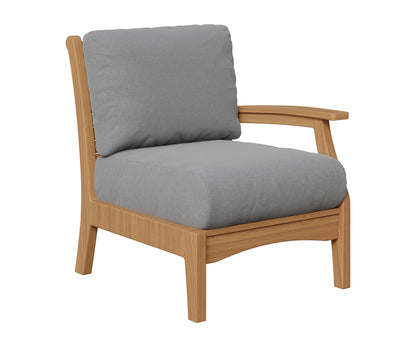 Berlin Gardens Classic Terrace Left Arm Club Chair in Natural Teak