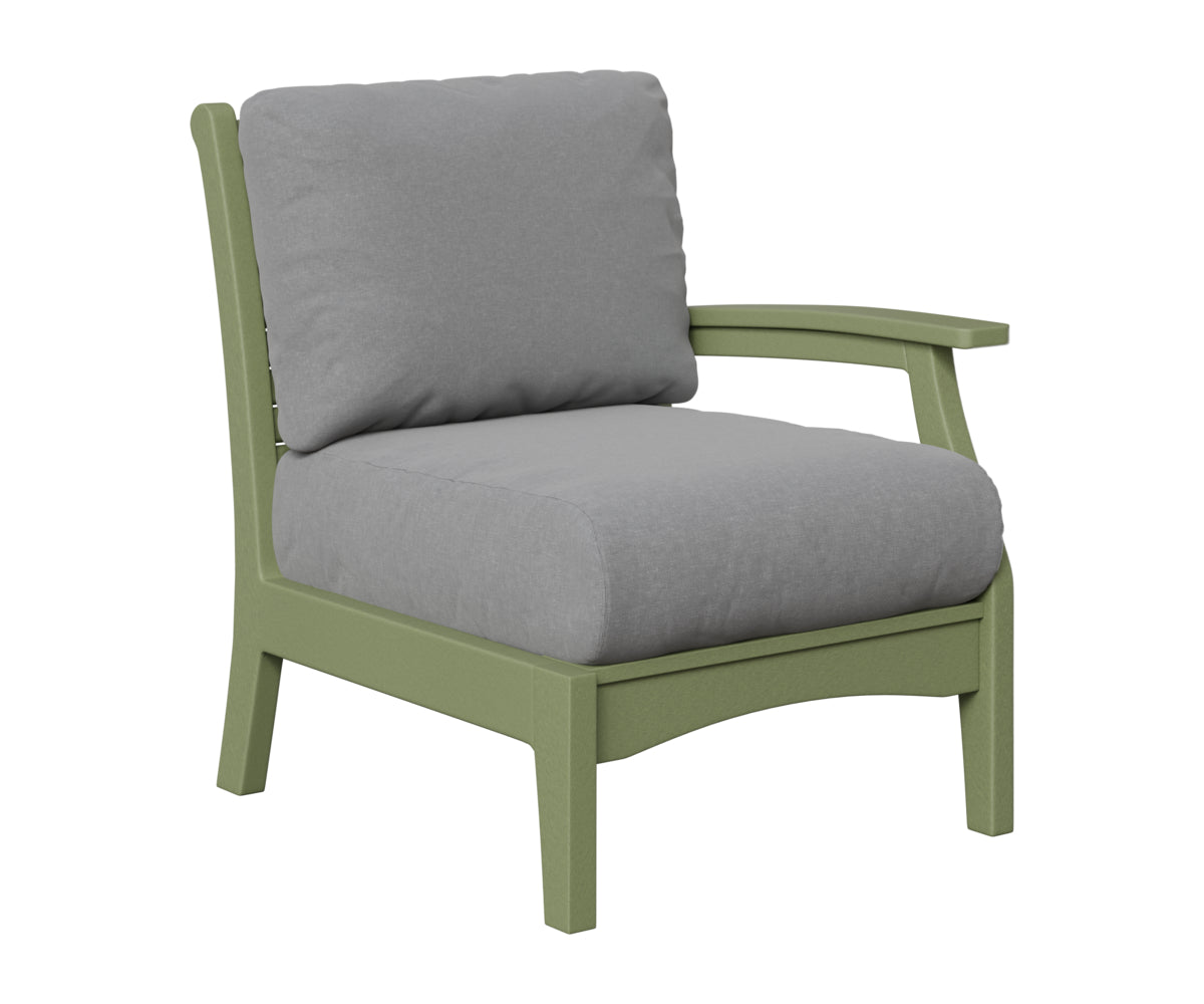 Berlin Gardens Classic Terrace Left Arm Club Chair in Sage