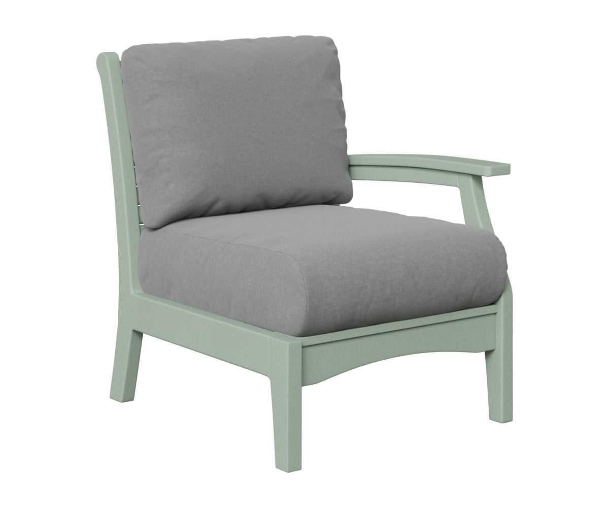 Berlin Gardens Classic Terrace Left Arm Club Chair in Sea Foam