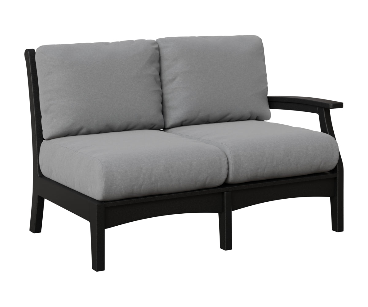 Berlin Gardens Classic Terrace Left Arm Loveseat in Black