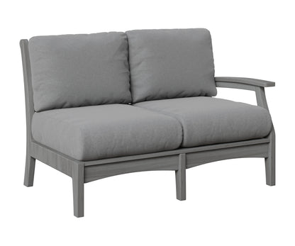 Berlin Gardens Classic Terrace Left Arm Loveseat in Driftwood Gray