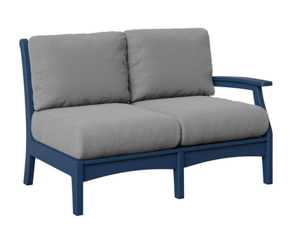 Berlin Gardens Classic Terrace Left Arm Loveseat in Navy Blue
