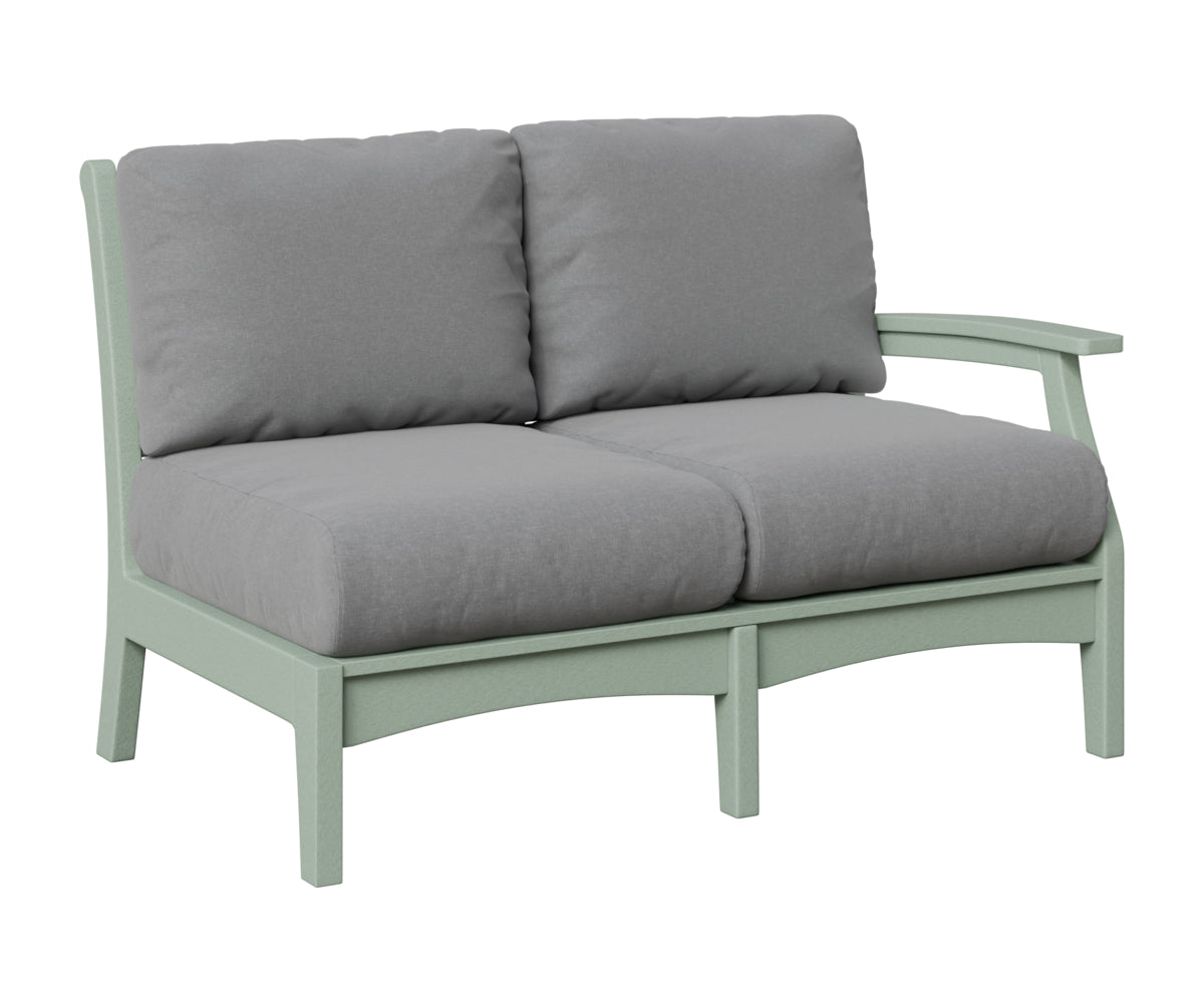 Berlin Gardens Classic Terrace Left Arm Loveseat in Sea Foam