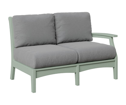 Berlin Gardens Classic Terrace Left Arm Loveseat in Sea Foam