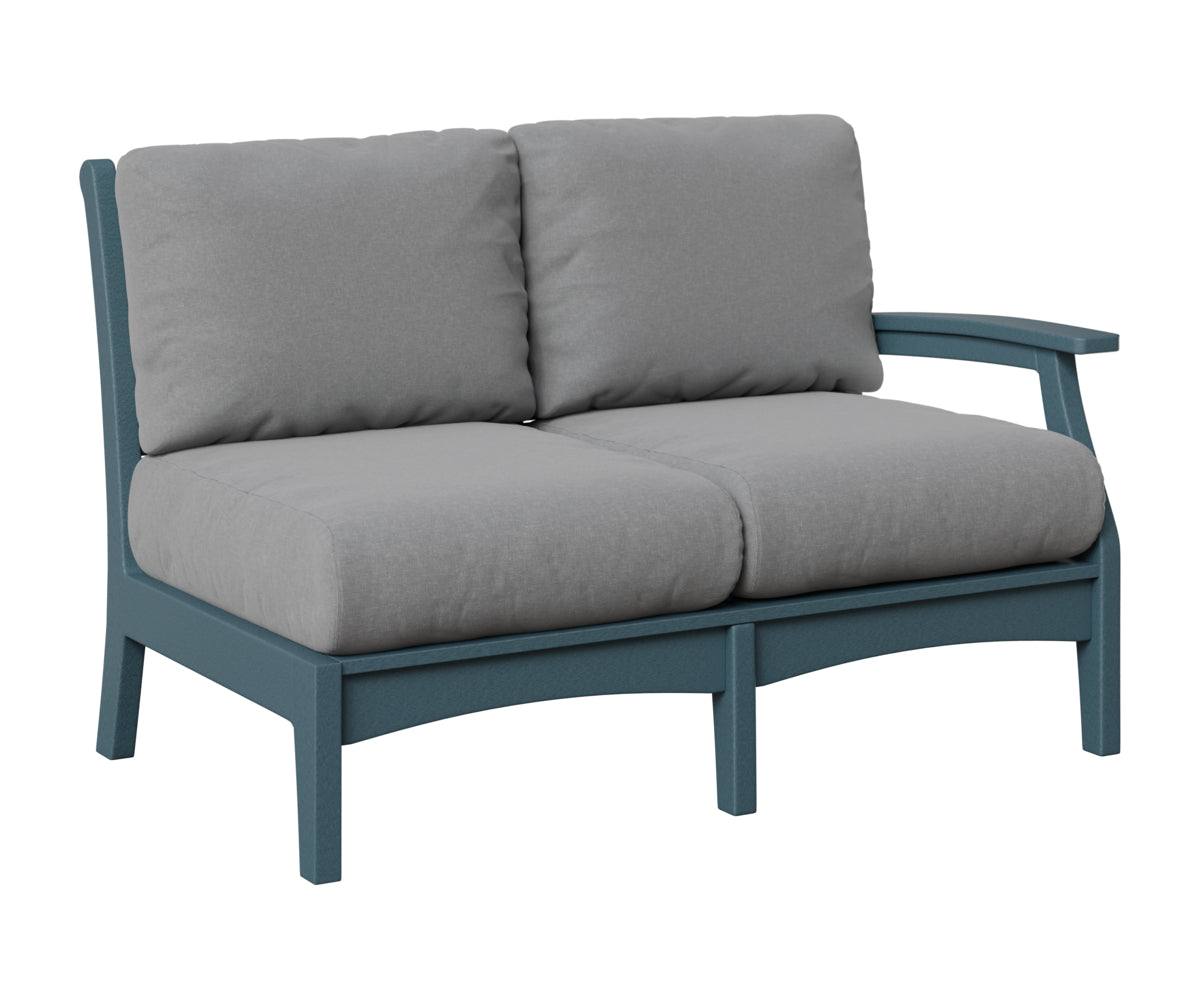 Berlin Gardens Classic Terrace Left Arm Loveseat in Slate