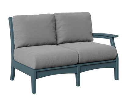 Berlin Gardens Classic Terrace Left Arm Loveseat in Slate