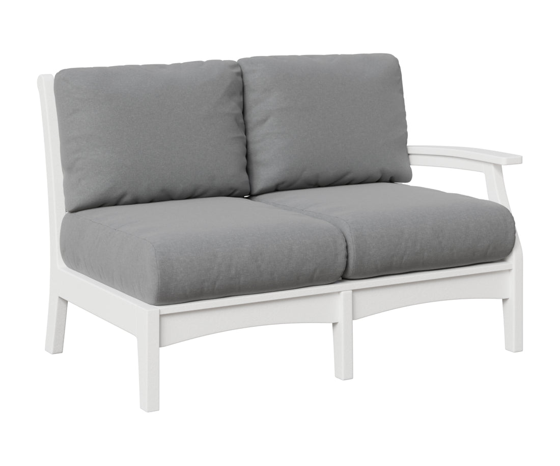 Berlin Gardens Classic Terrace Left Arm Loveseat in White