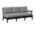 Berlin Gardens Classic Terrace Left Arm Sofa in Black