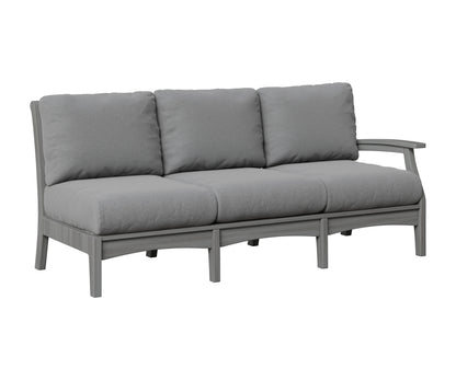 Berlin Gardens Classic Terrace Left Arm Sofa in Driftwood Gray