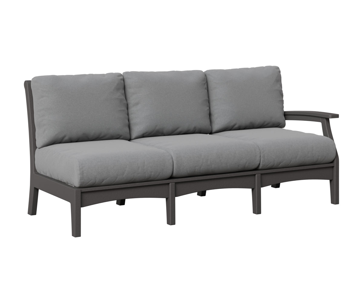 Berlin Gardens Classic Terrace Left Arm Sofa in Smoke Gray