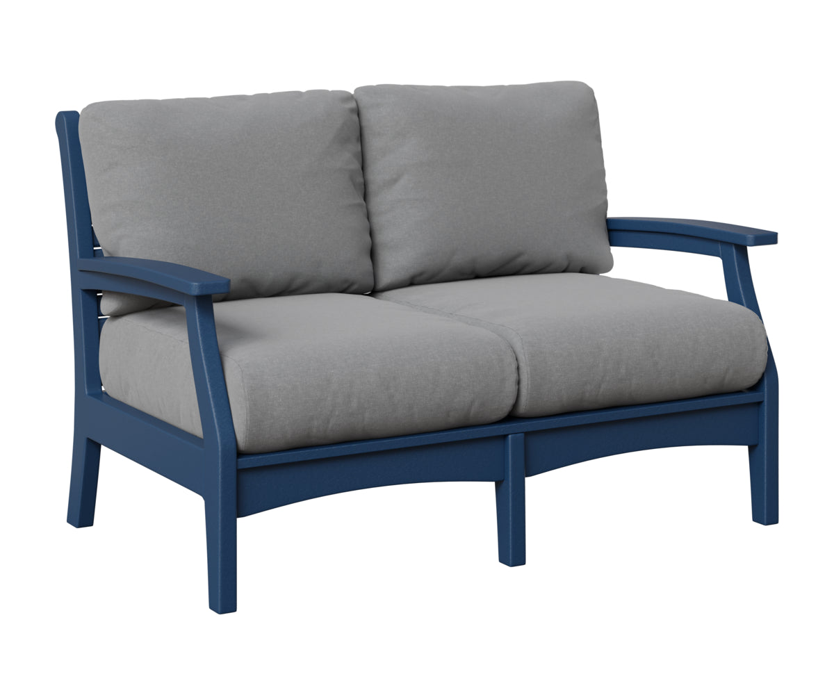 Berlin Gardens Classic Terrace Loveseat in Navy Blue