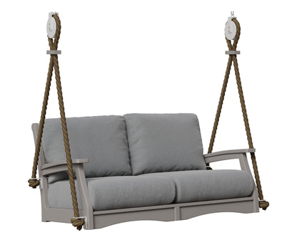Berlin Gardens Classic Terrace Loveseat Swing in Light Gray