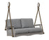 Berlin Gardens Classic Terrace Loveseat Swing in Light Gray