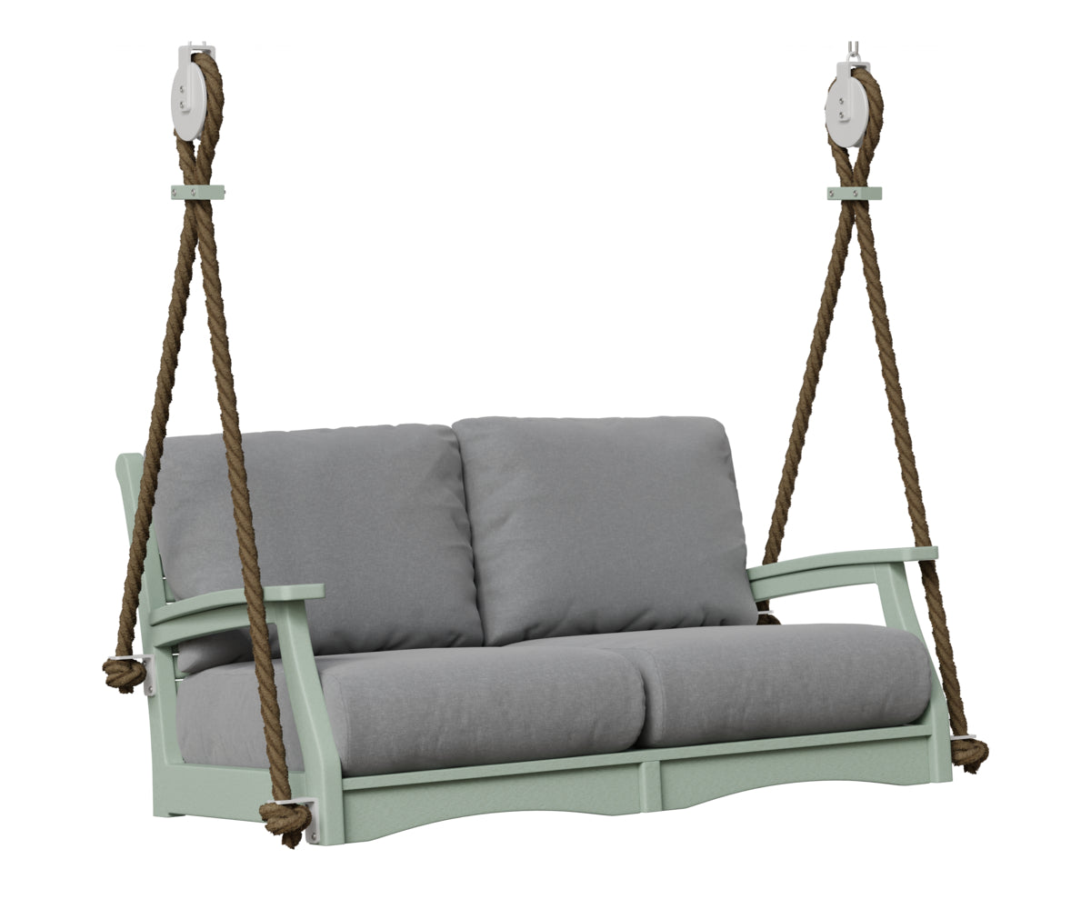 Berlin Gardens Classic Terrace Loveseat Swing in Sea Foam
