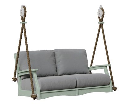 Berlin Gardens Classic Terrace Loveseat Swing in Sea Foam