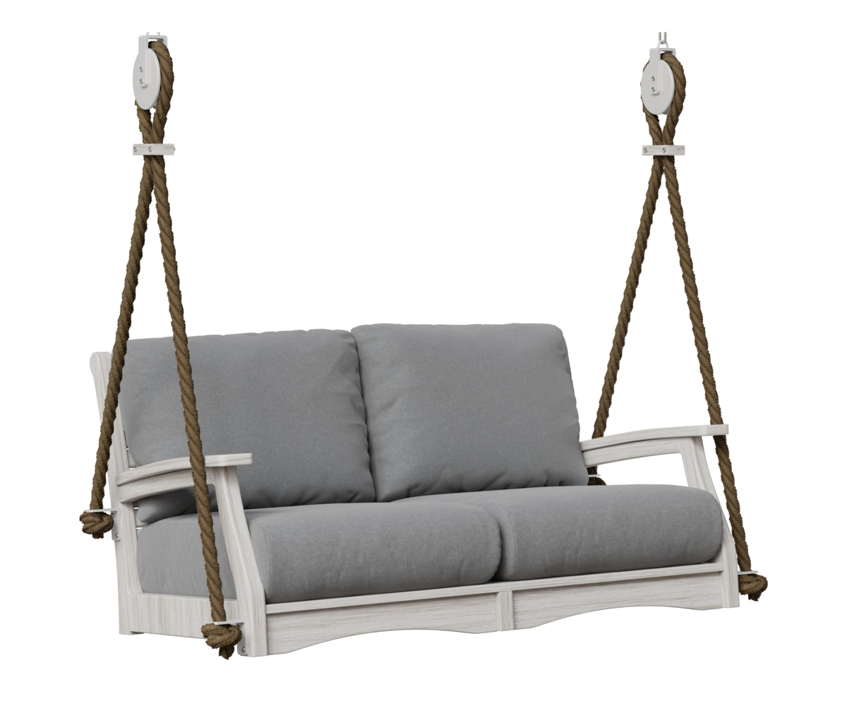 Berlin Gardens Classic Terrace Loveseat Swing in Seashell