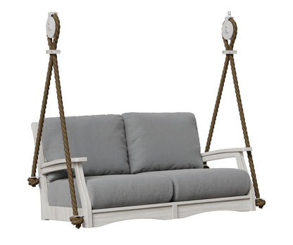 Berlin Gardens Classic Terrace Loveseat Swing in Seashell