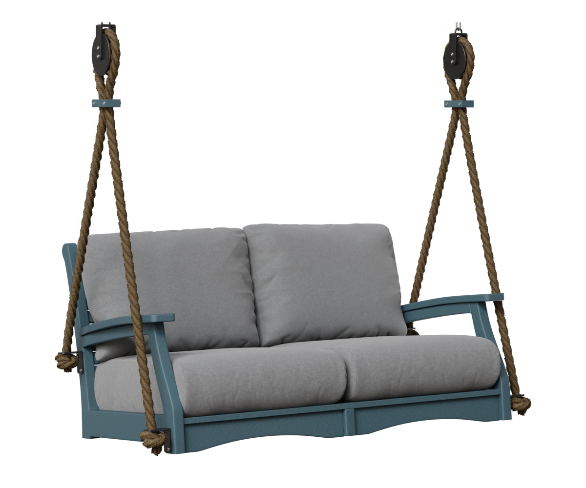 Berlin Gardens Classic Terrace Loveseat Swing in Slate