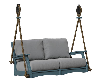 Berlin Gardens Classic Terrace Loveseat Swing in Slate