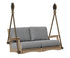 Berlin Gardens Classic Terrace Loveseat Swing in Weatherwood