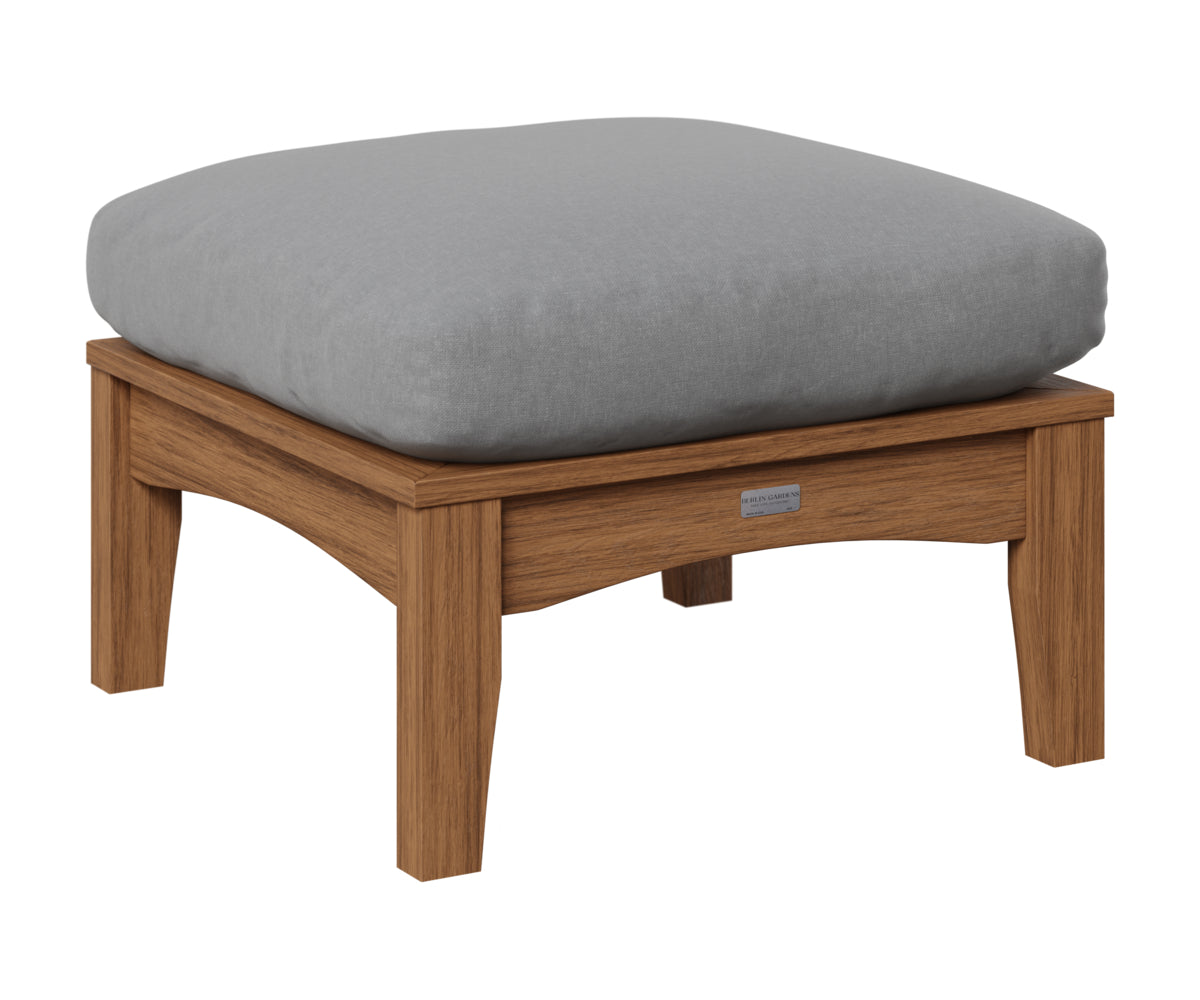 Berlin Gardens Classic Terrace Ottoman in Antique Mahogany