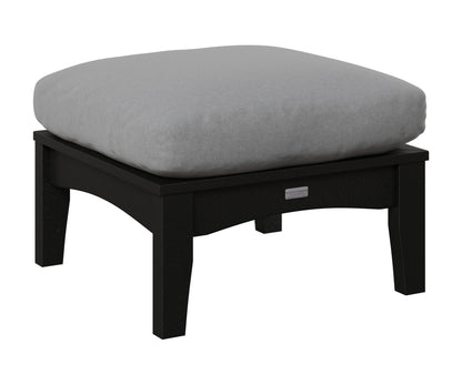 Berlin Gardens Classic Terrace Ottoman in Black