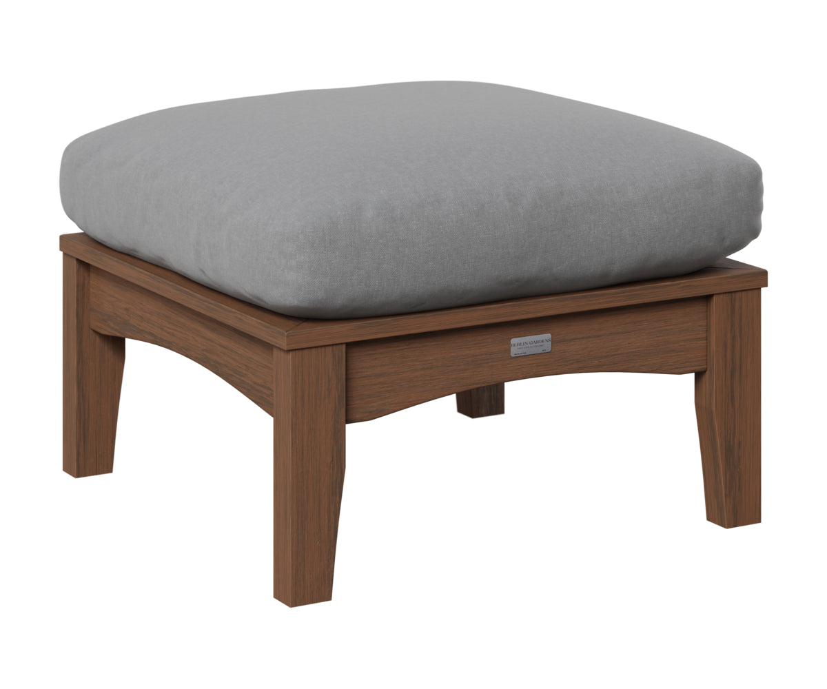 Berlin Gardens Classic Terrace Ottoman in Brazilian Walnut