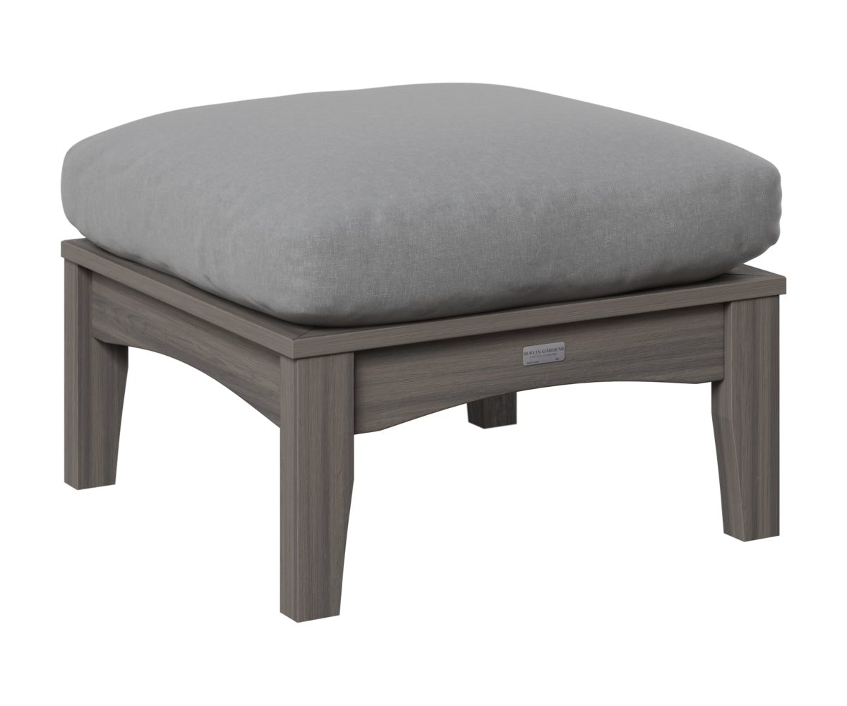 Berlin Gardens Classic Terrace Ottoman in Coastal Gray