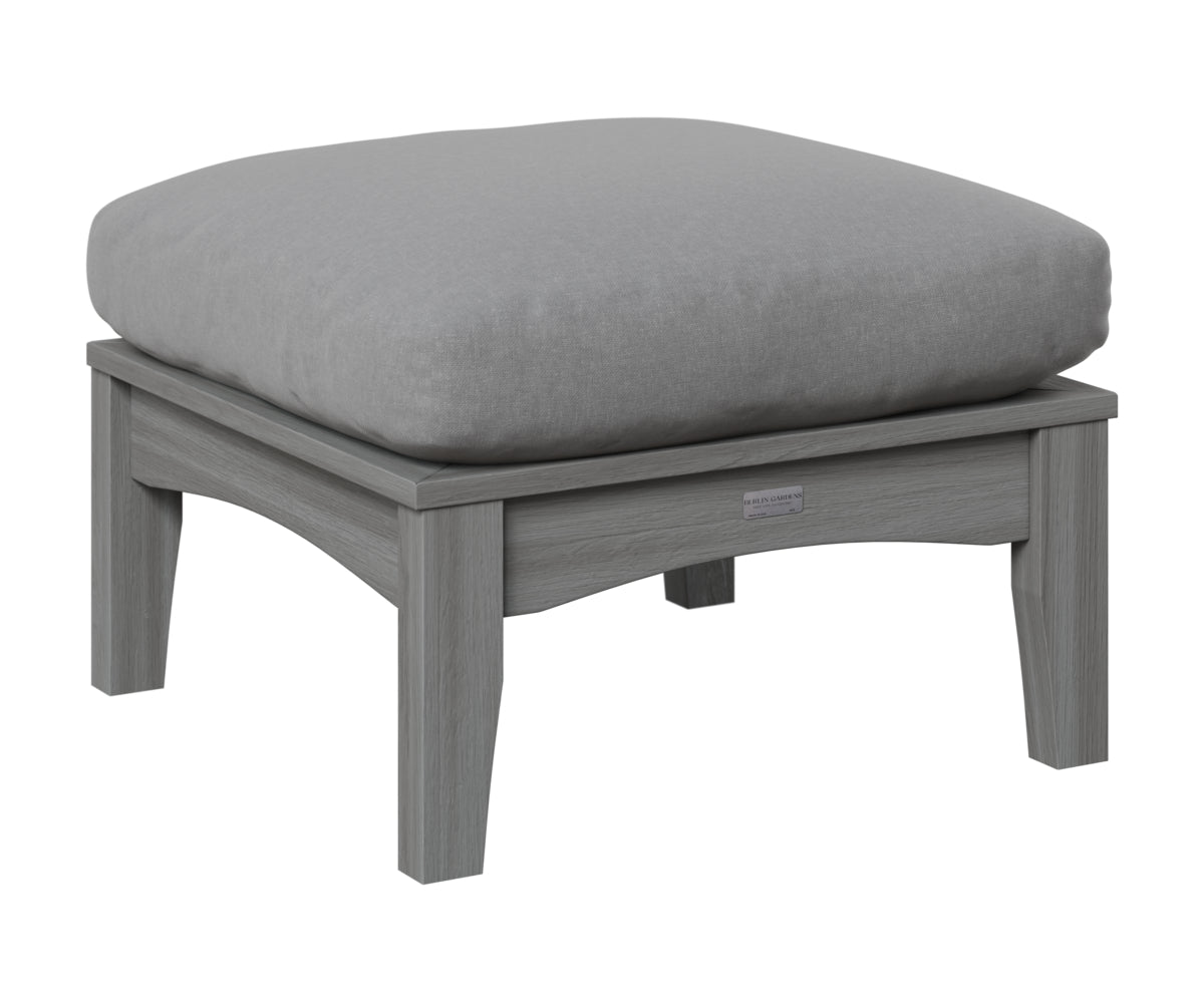Berlin Gardens Classic Terrace Ottoman in Driftwood Gray