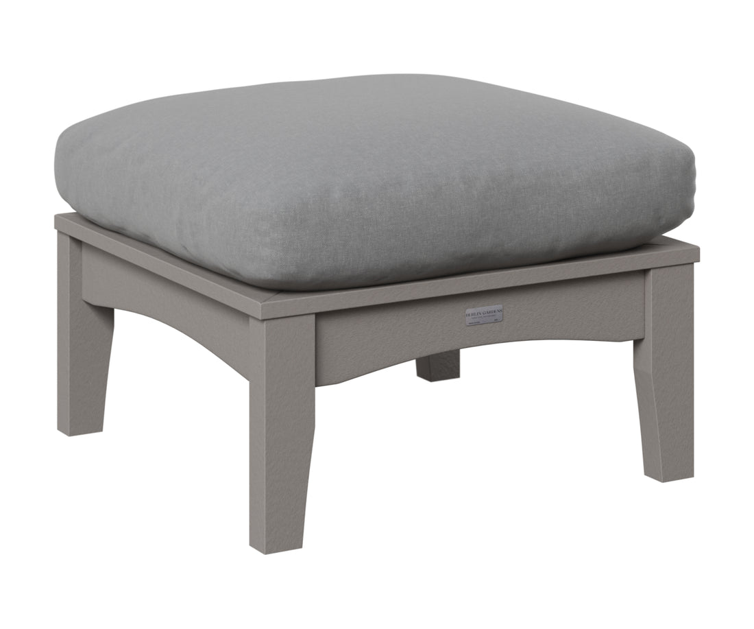Berlin Gardens Classic Terrace Ottoman in Light Gray