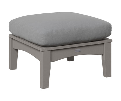 Berlin Gardens Classic Terrace Ottoman in Light Gray