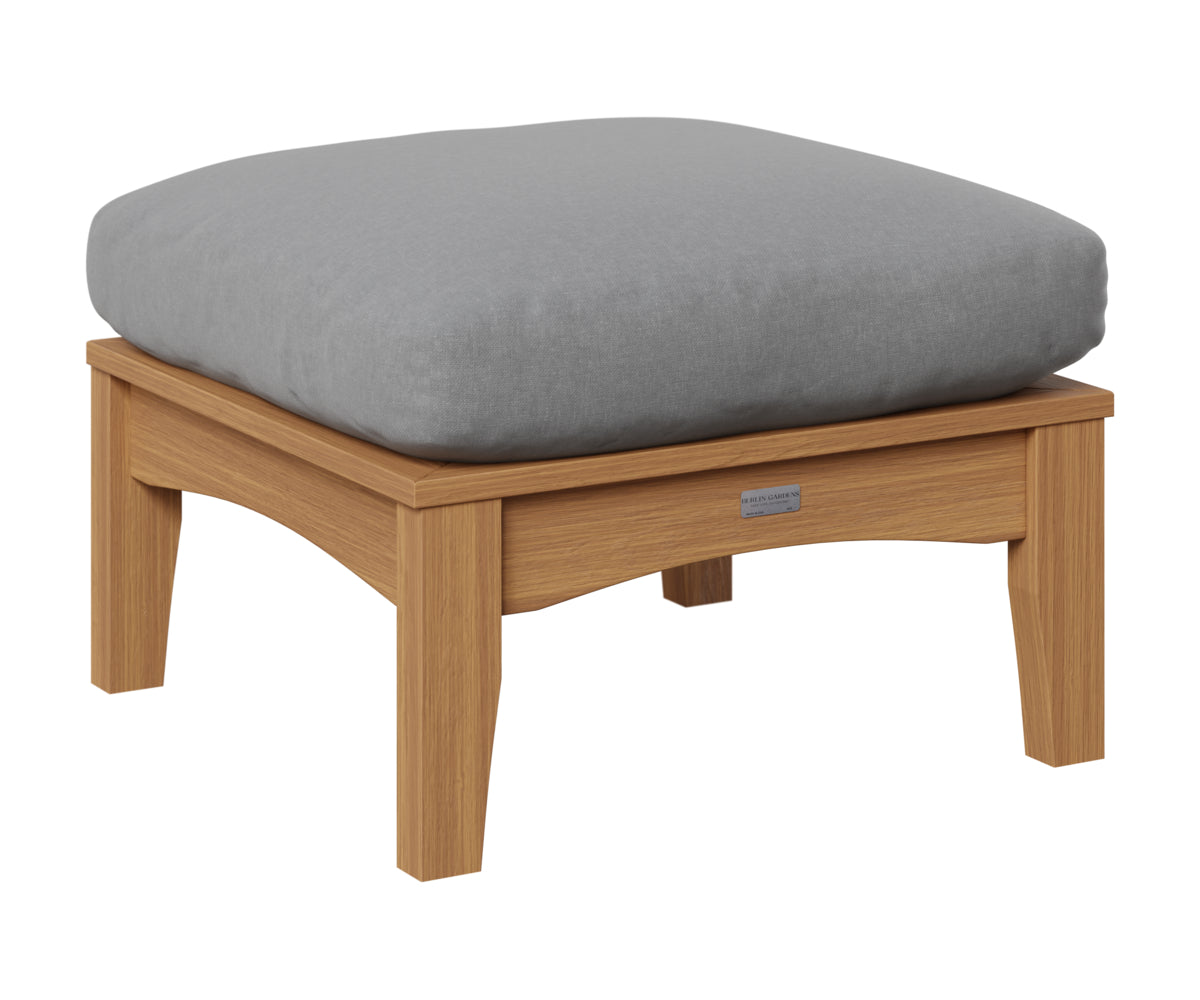 Berlin Gardens Classic Terrace Ottoman in Natural Teak