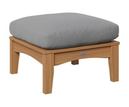 Berlin Gardens Classic Terrace Ottoman in Natural Teak