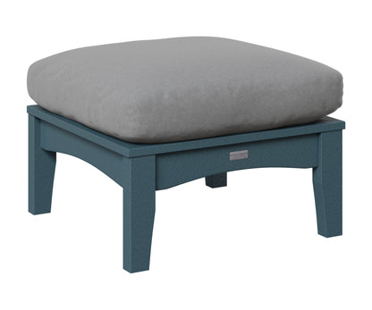 Berlin Gardens Classic Terrace Ottoman in Slate