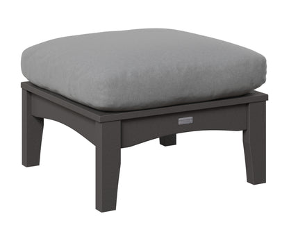 Berlin Gardens Classic Terrace Ottoman in Smoke Gray