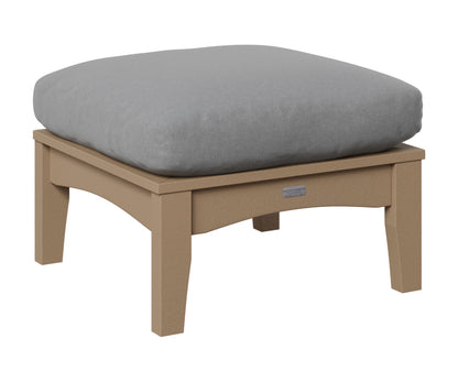 Berlin Gardens Classic Terrace Ottoman in Weatherwood