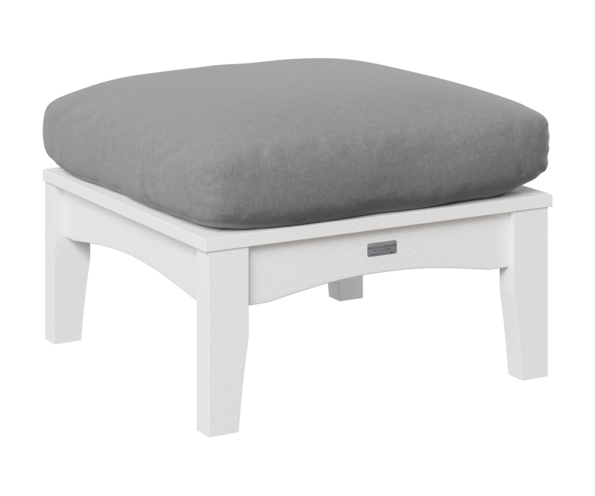 Berlin Gardens Classic Terrace Ottoman in White