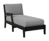 Berlin Gardens Classic Terrace Right Arm Chaise Lounge in Black
