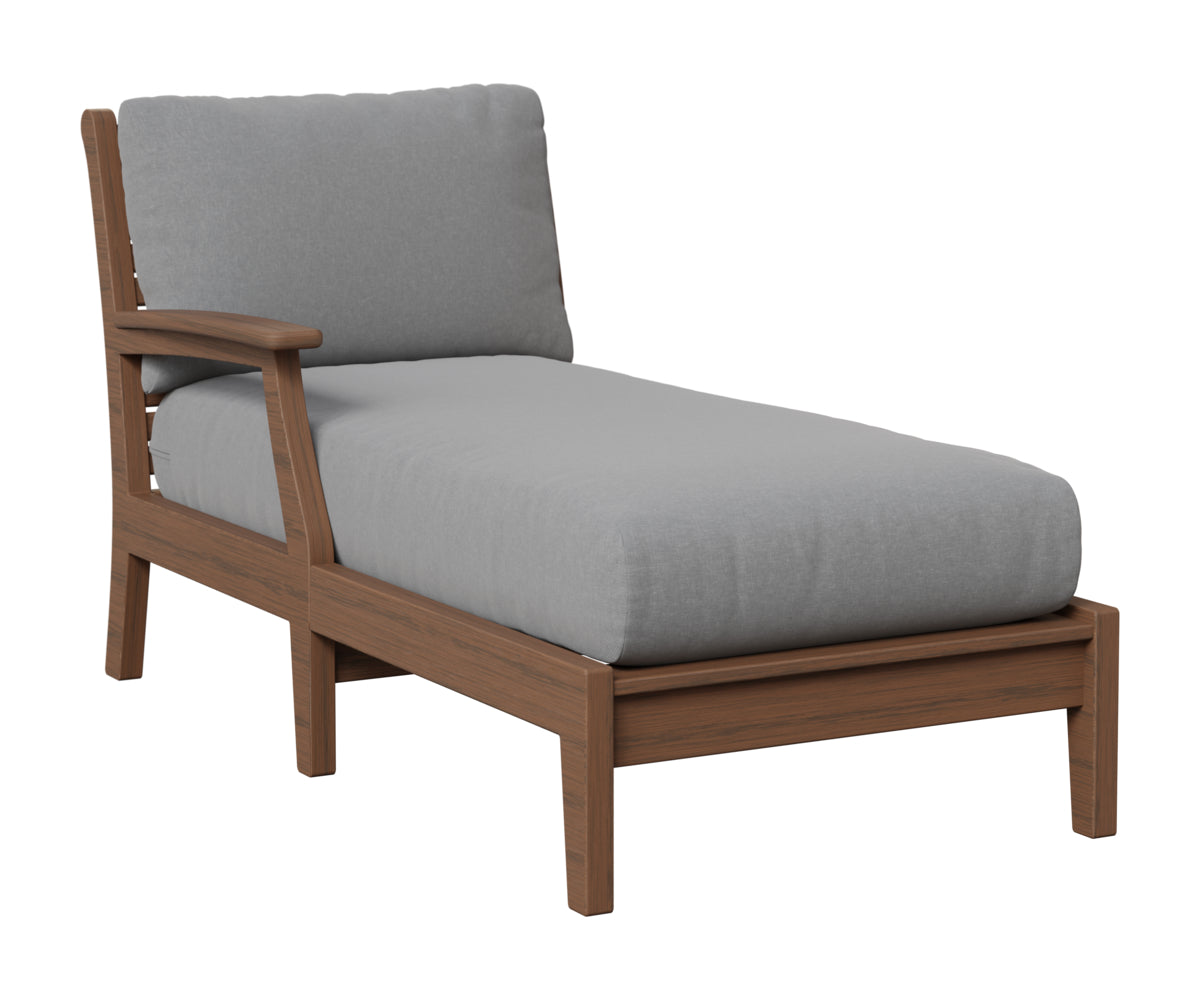 Berlin Gardens Classic Terrace Right Arm Chaise Lounge in Brazilian Walnut